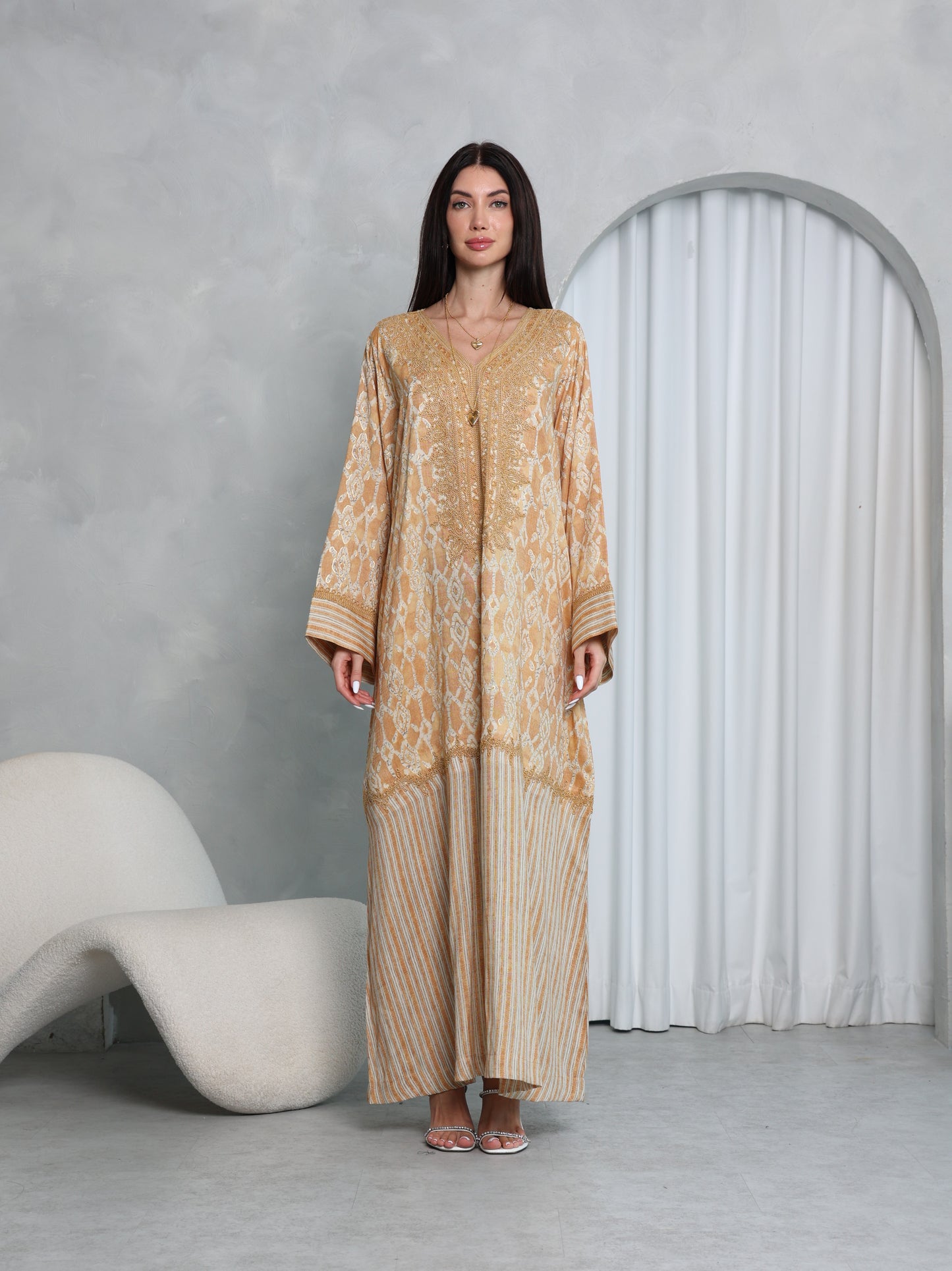 Gilded Lattice Kaftan