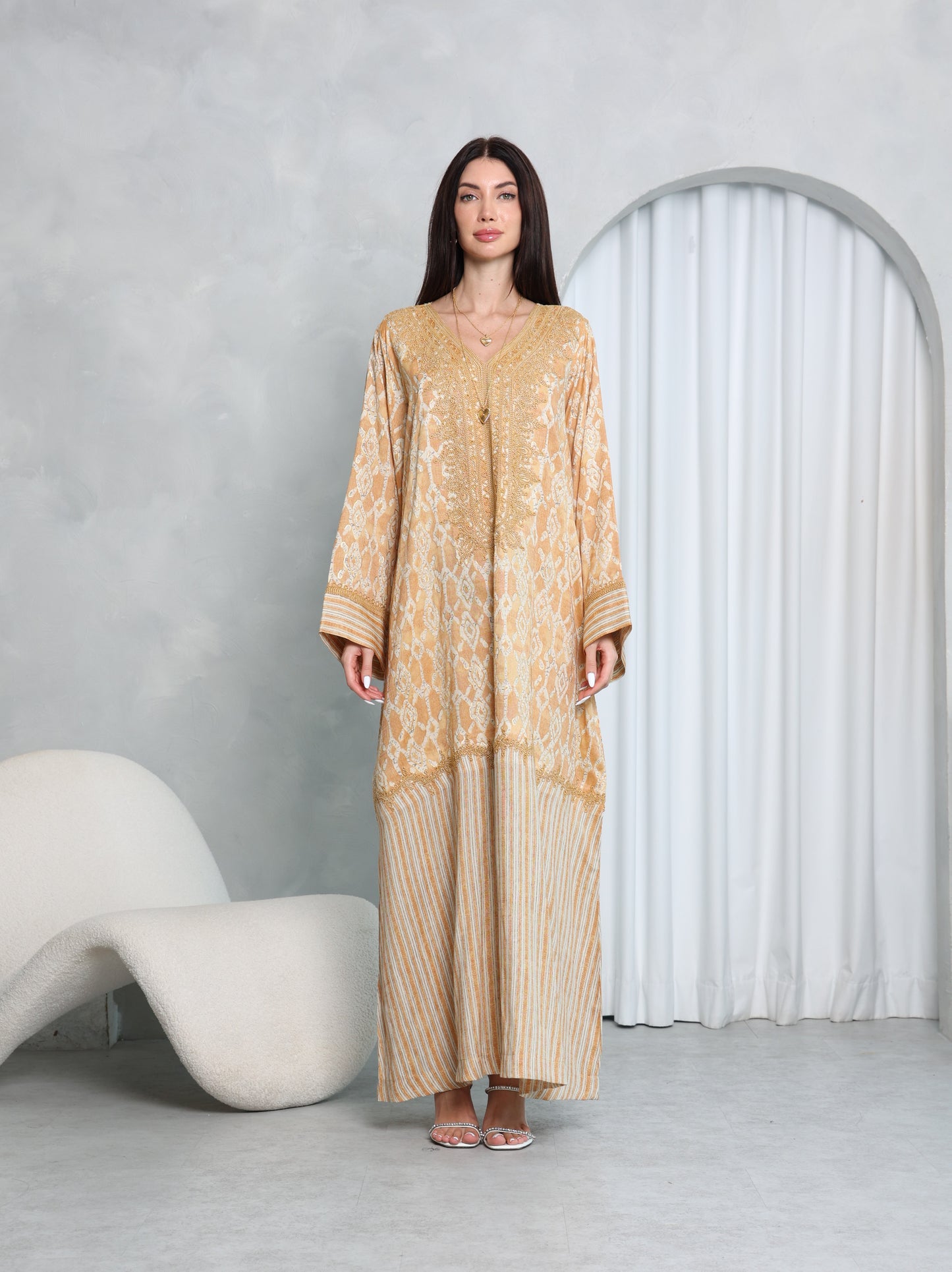 Gilded Lattice Kaftan