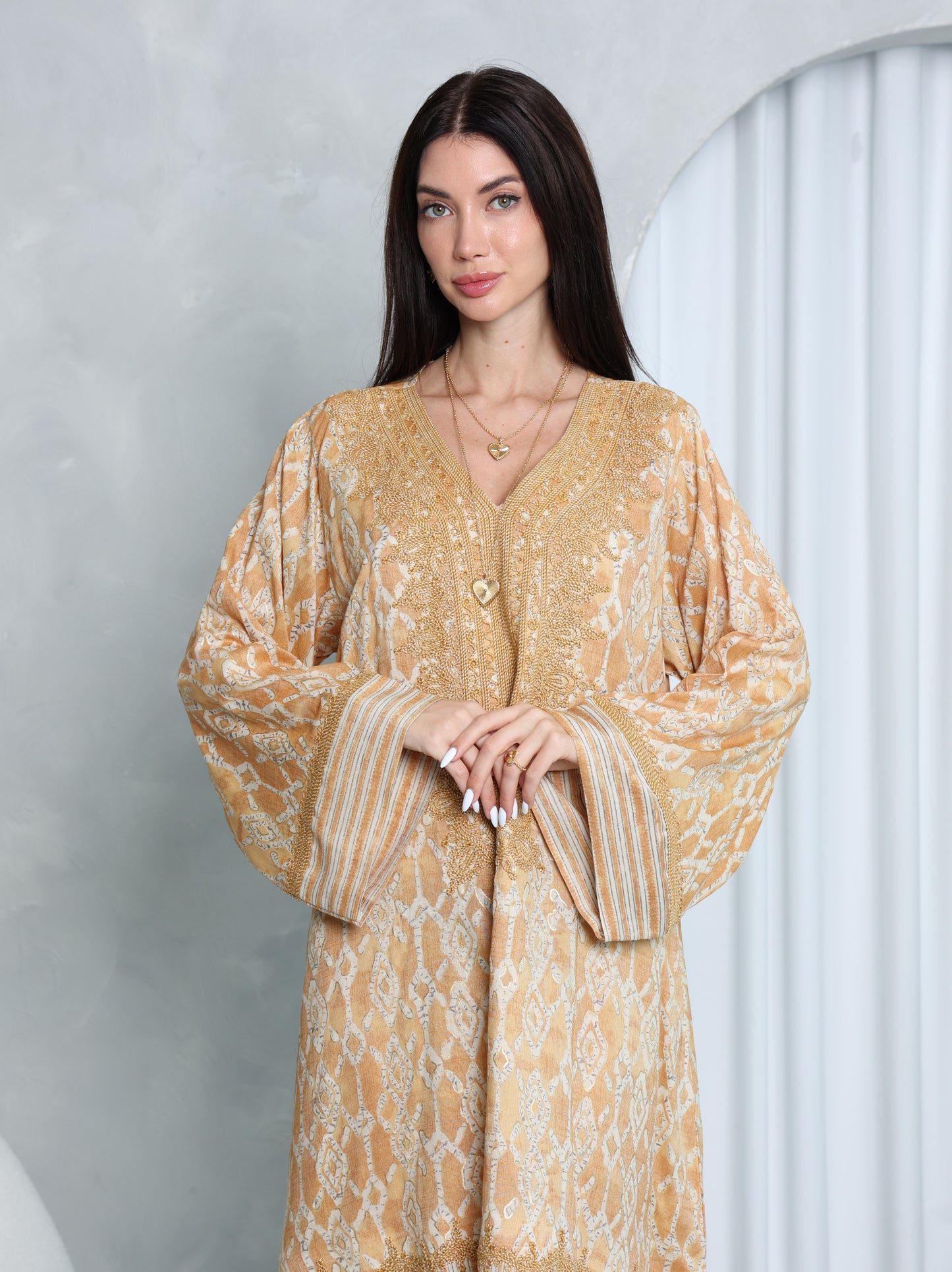 Gilded Lattice Kaftan