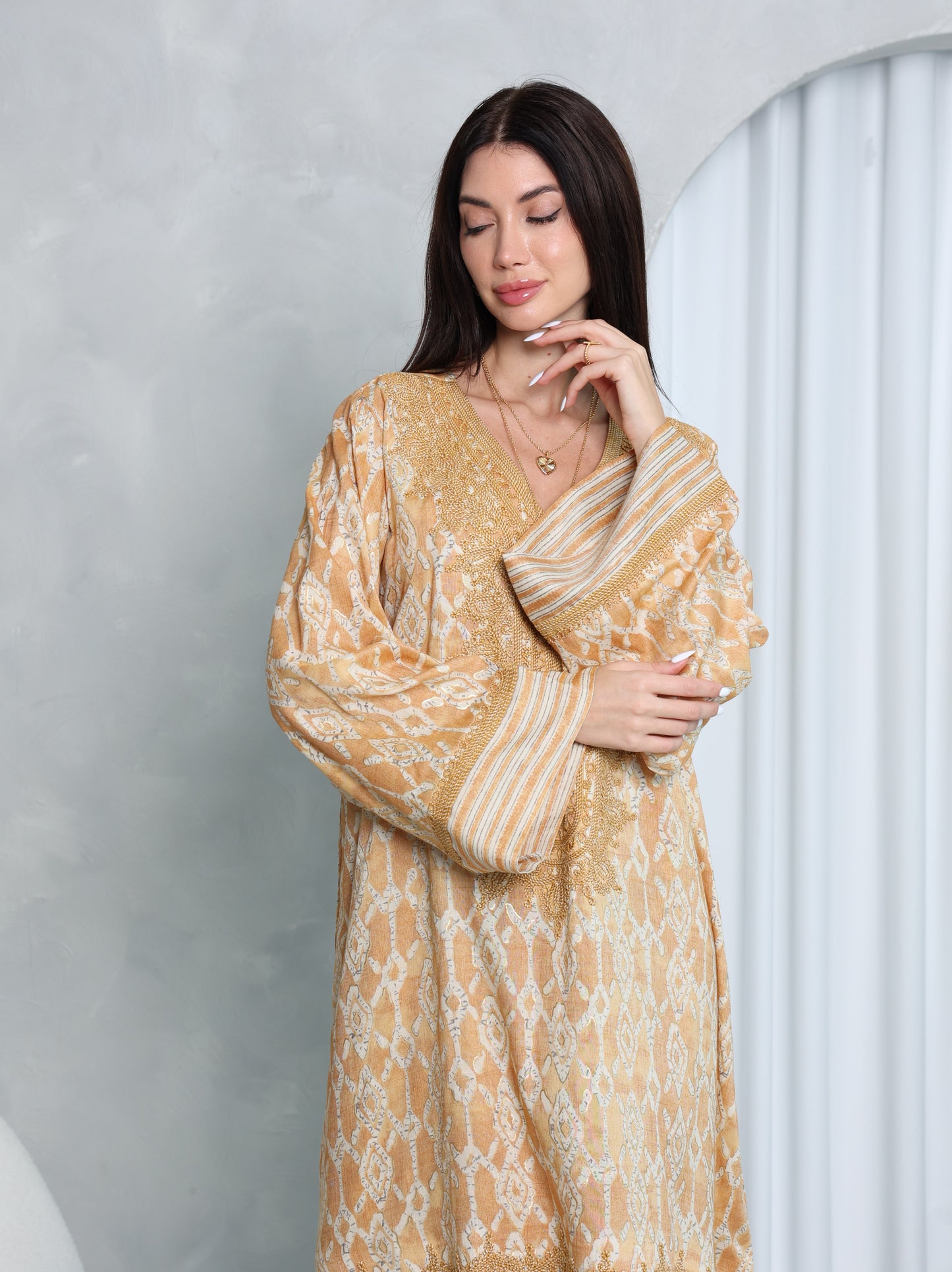 Gilded Lattice Kaftan