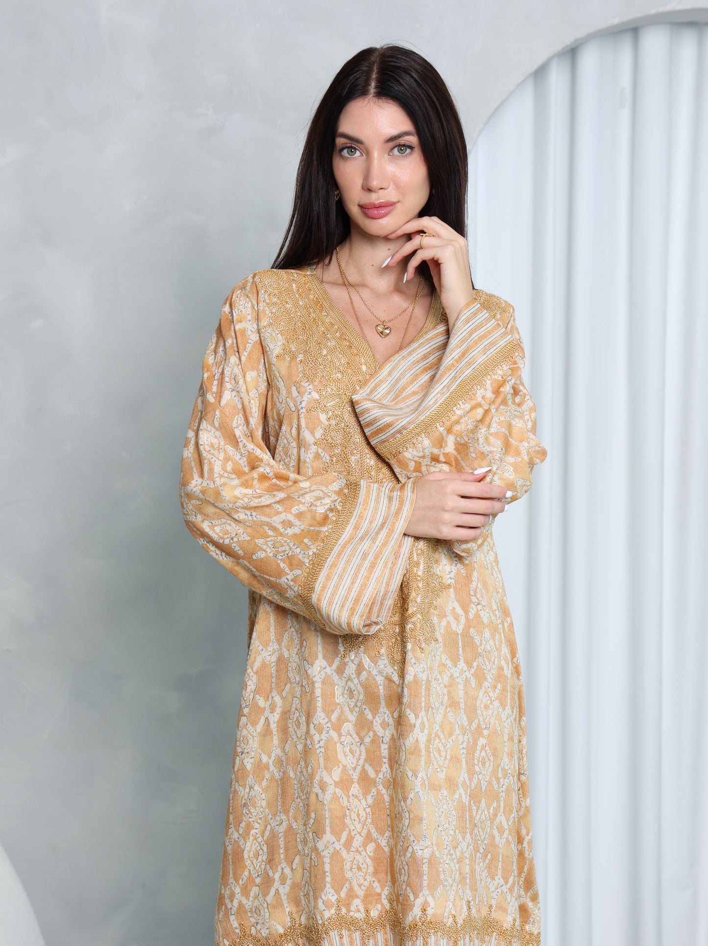 Gilded Lattice Kaftan