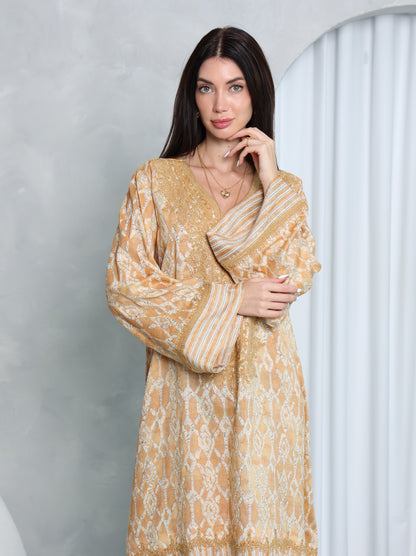 Gilded Lattice Kaftan