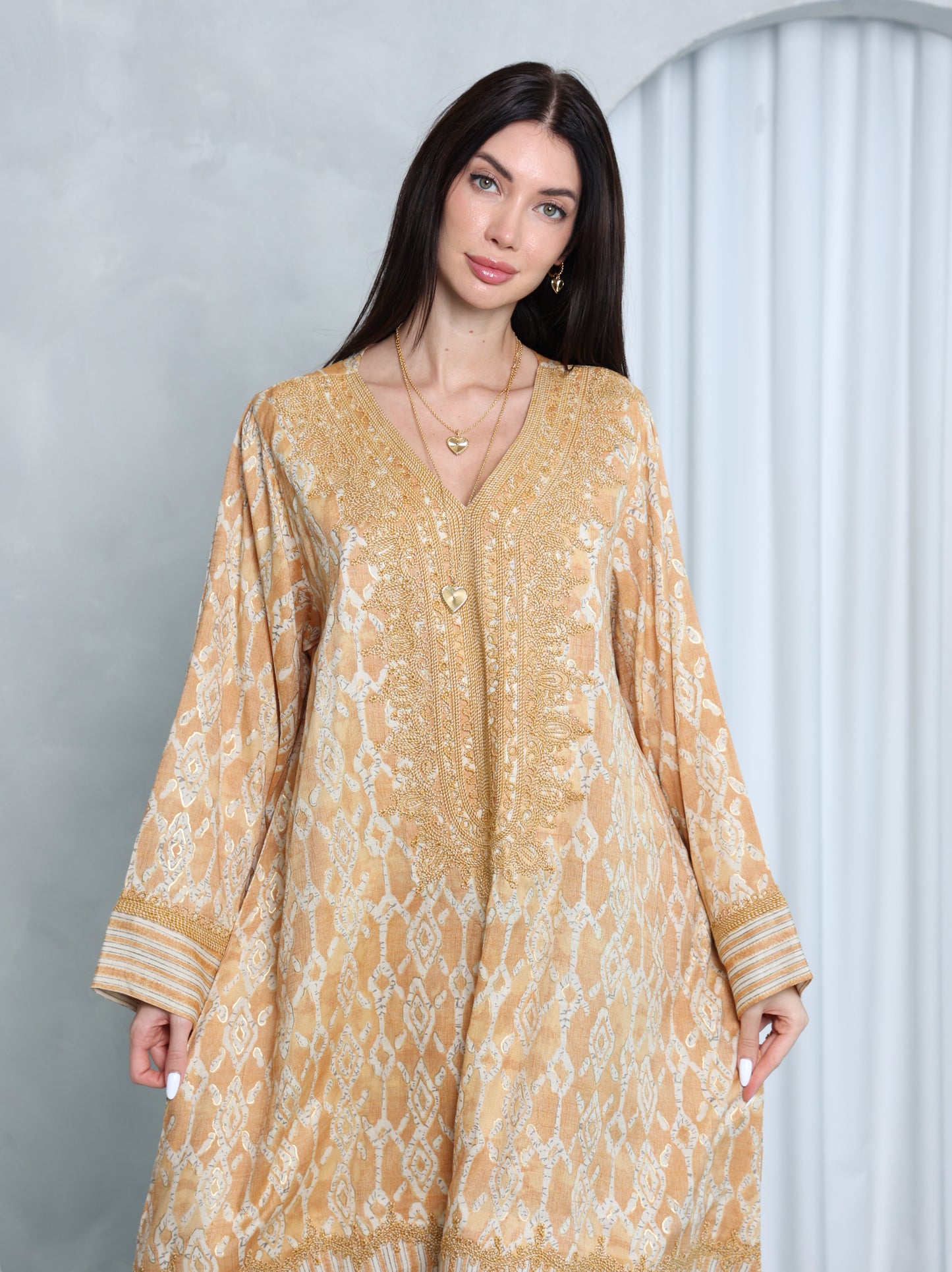 Gilded Lattice Kaftan