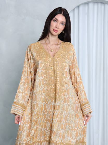 Gilded Lattice Kaftan