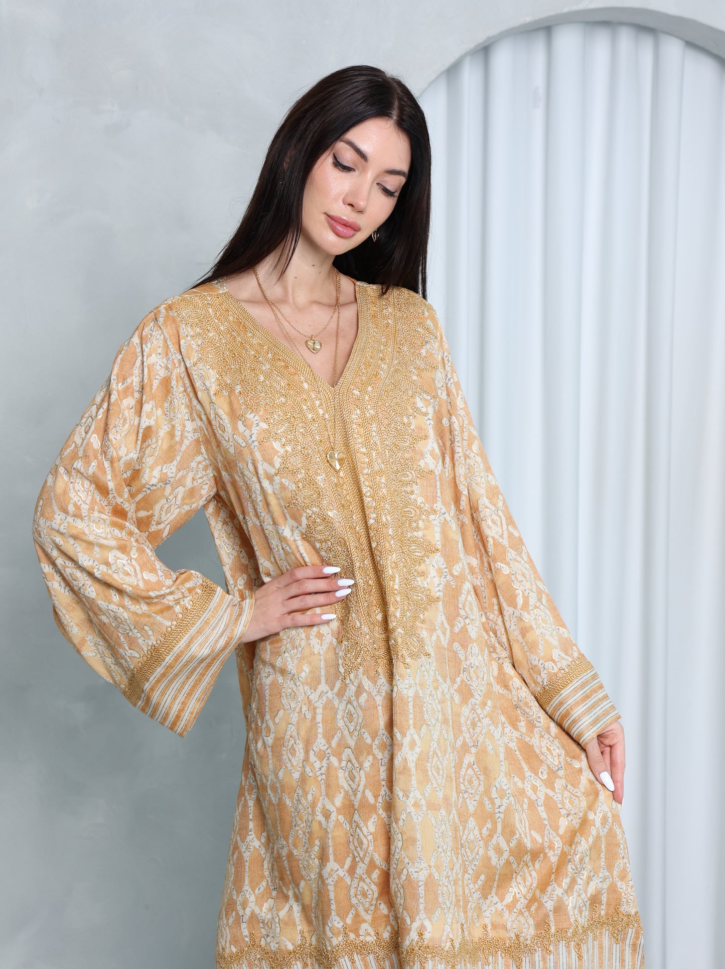 Gilded Lattice Kaftan