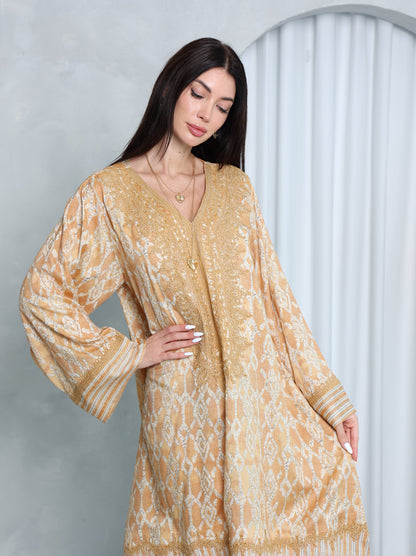 Gilded Lattice Kaftan