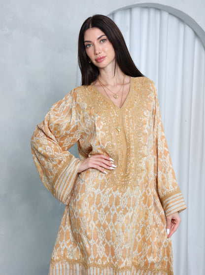 Gilded Lattice Kaftan