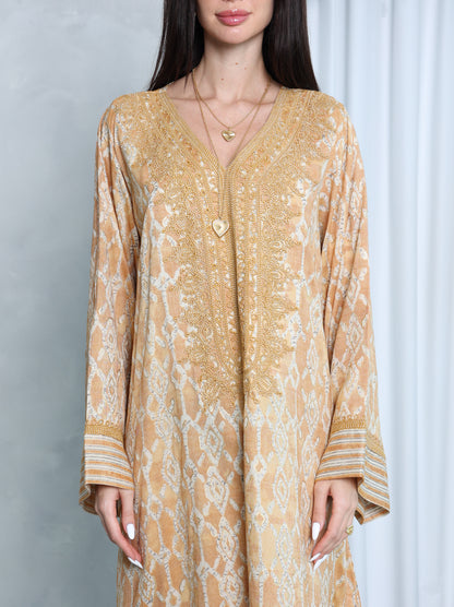 Gilded Lattice Kaftan