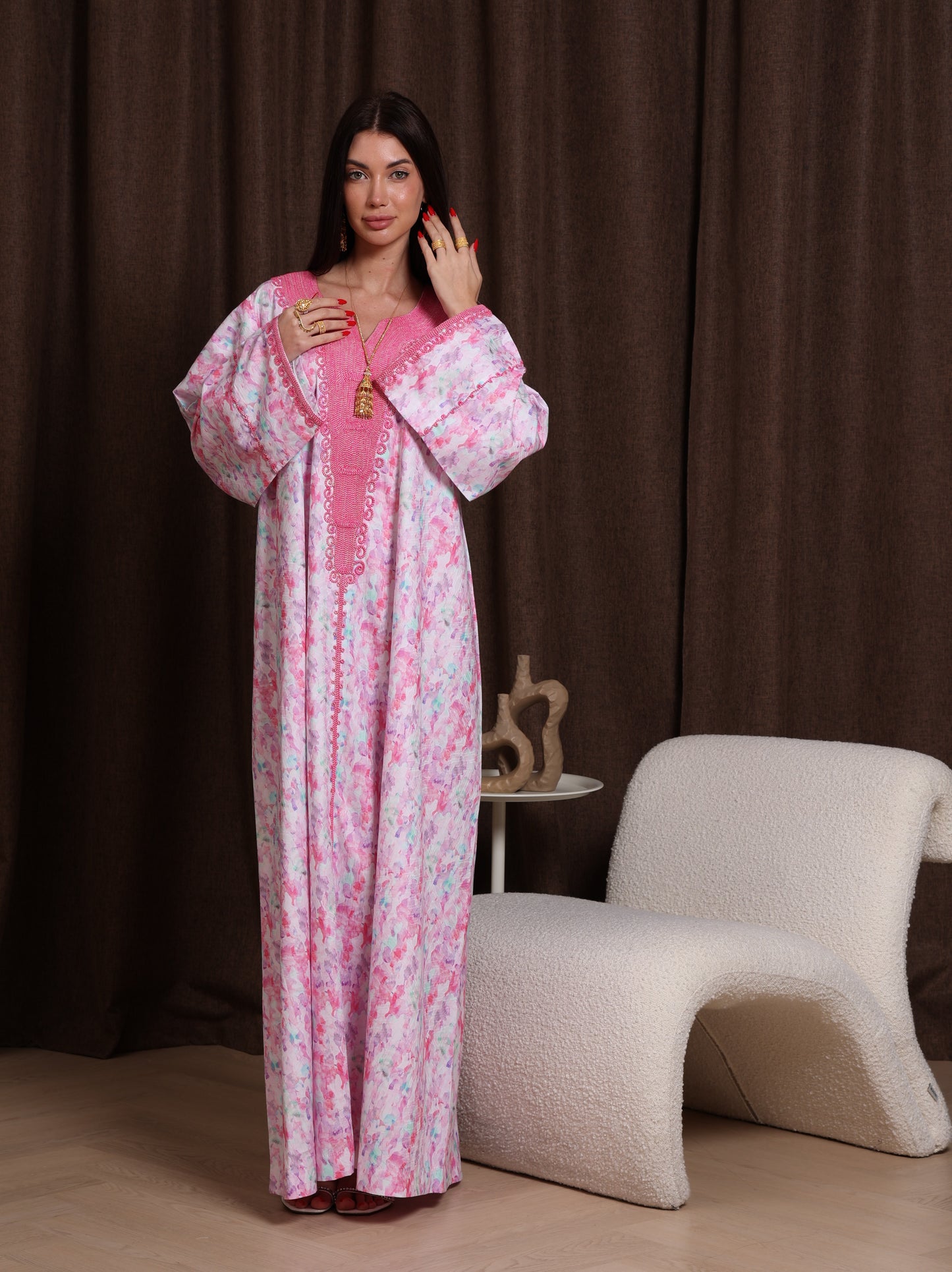 Magenta Petal Kaftan