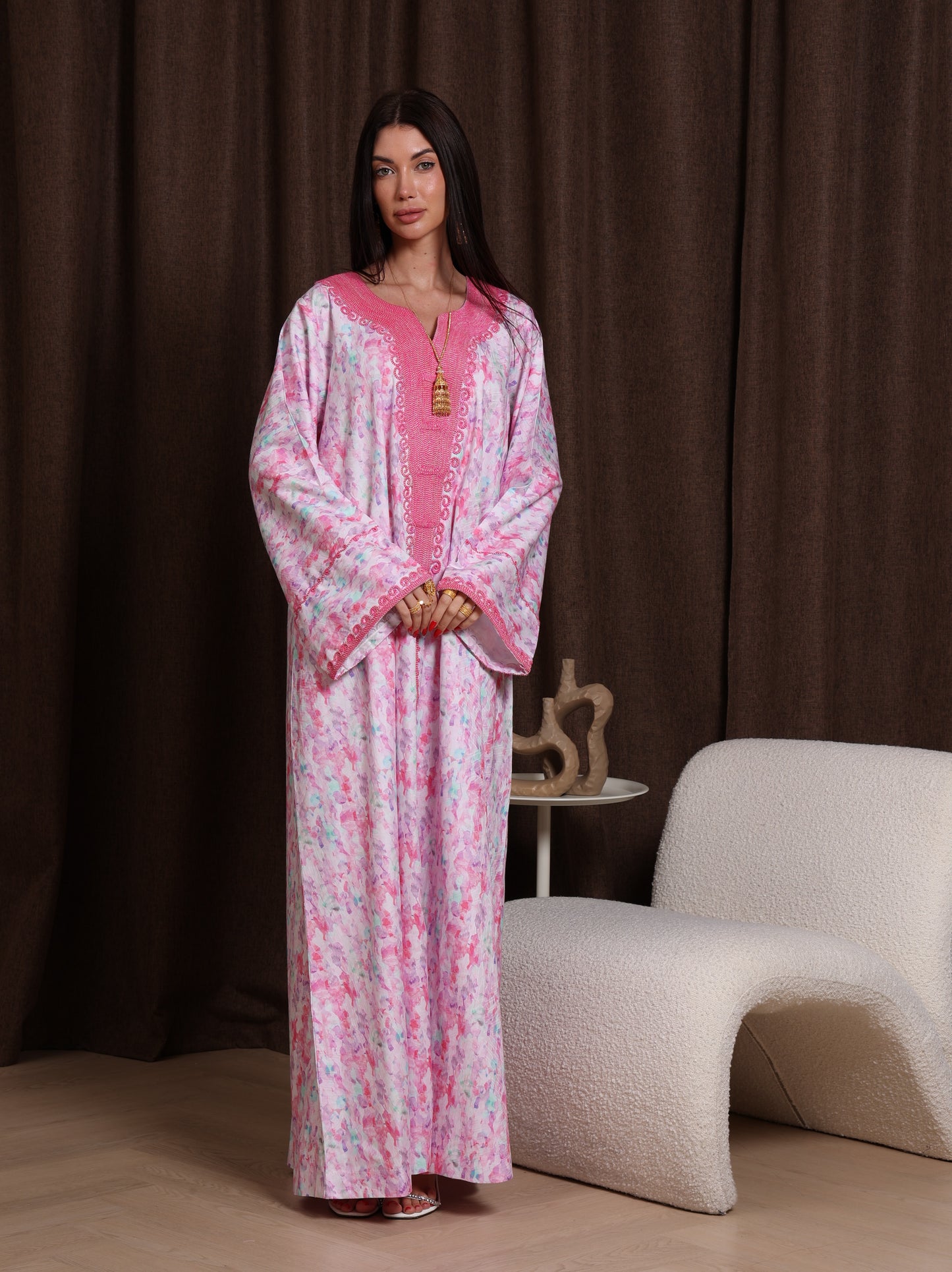Magenta Petal Kaftan