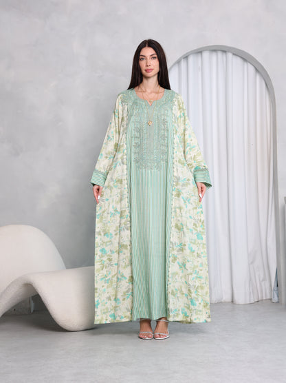 Mint Botanical Kaftan