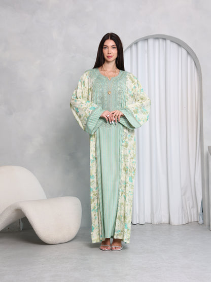 Mint Botanical Kaftan