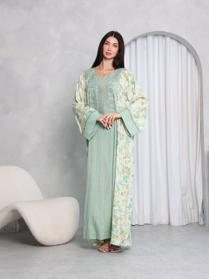 Mint Botanical Kaftan