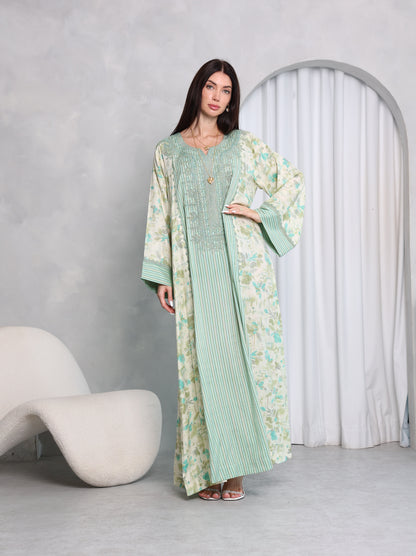 Mint Botanical Kaftan