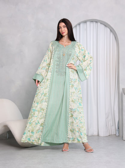 Mint Botanical Kaftan