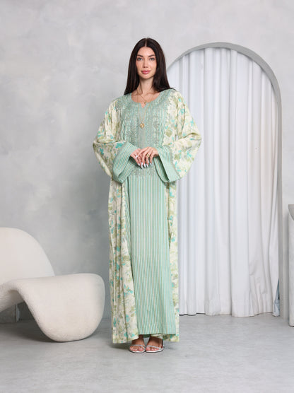 Mint Botanical Kaftan