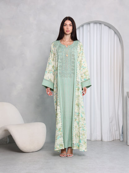 Mint Botanical Kaftan