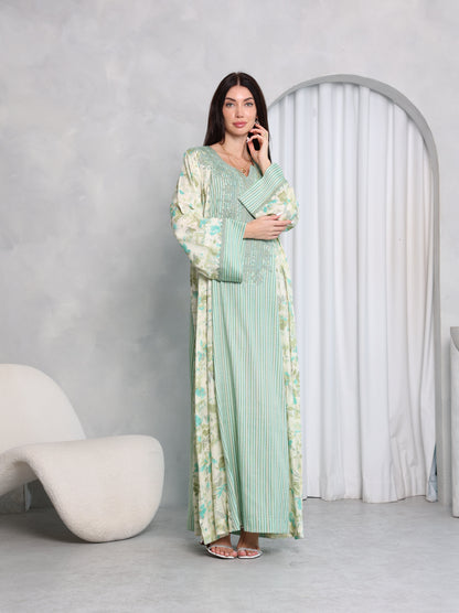 Mint Botanical Kaftan
