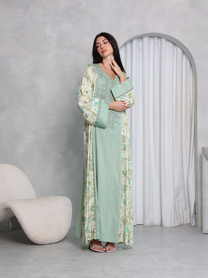 Mint Botanical Kaftan