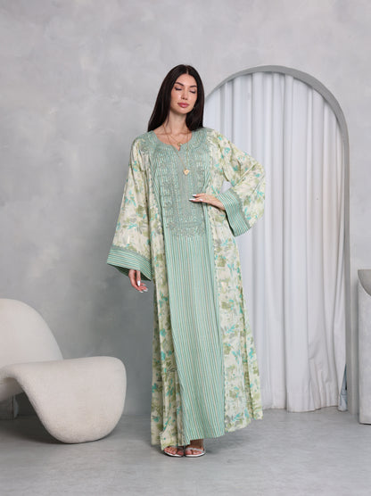 Mint Botanical Kaftan