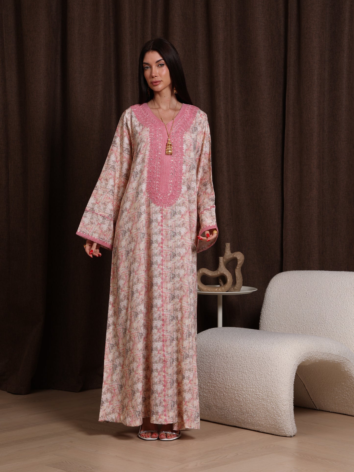 Blush Marble Kaftan