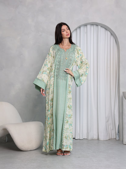 Mint Botanical Kaftan