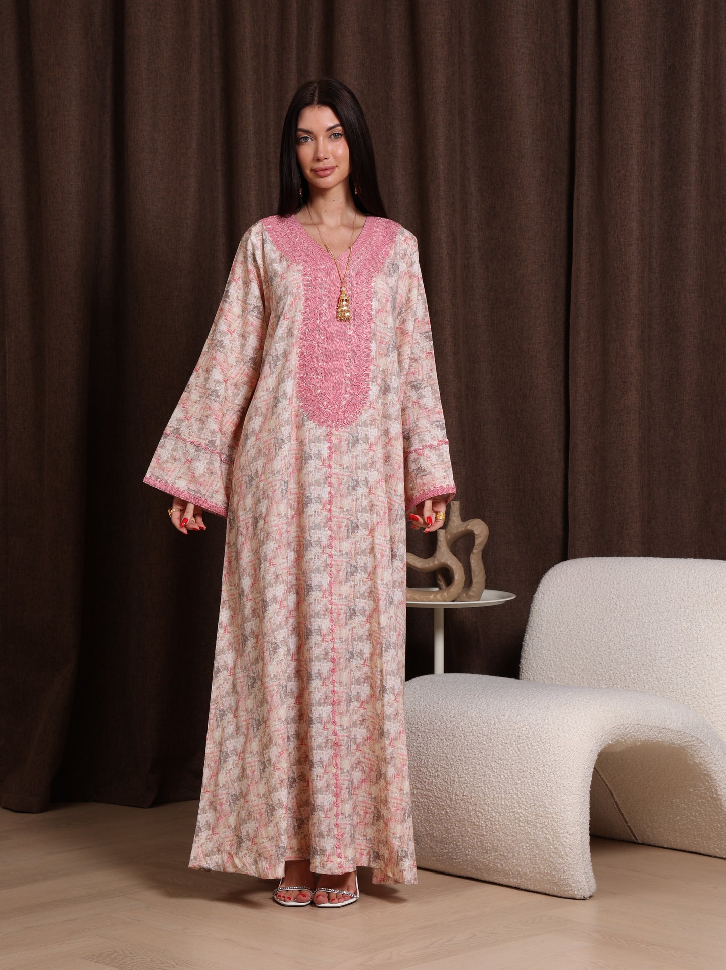 Blush Marble Kaftan