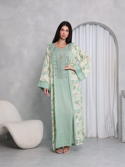 Mint Botanical Kaftan