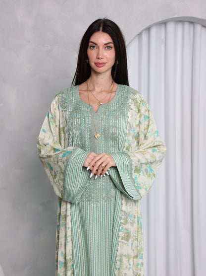 Mint Botanical Kaftan