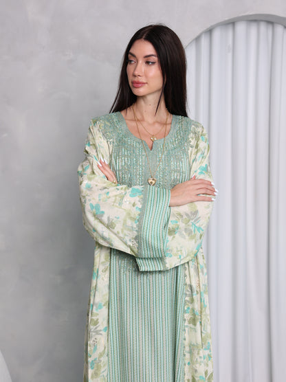 Mint Botanical Kaftan