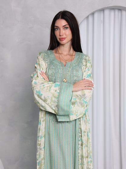 Mint Botanical Kaftan