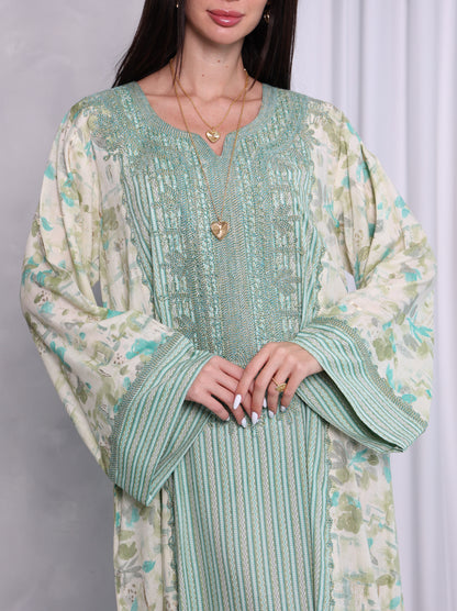 Mint Botanical Kaftan