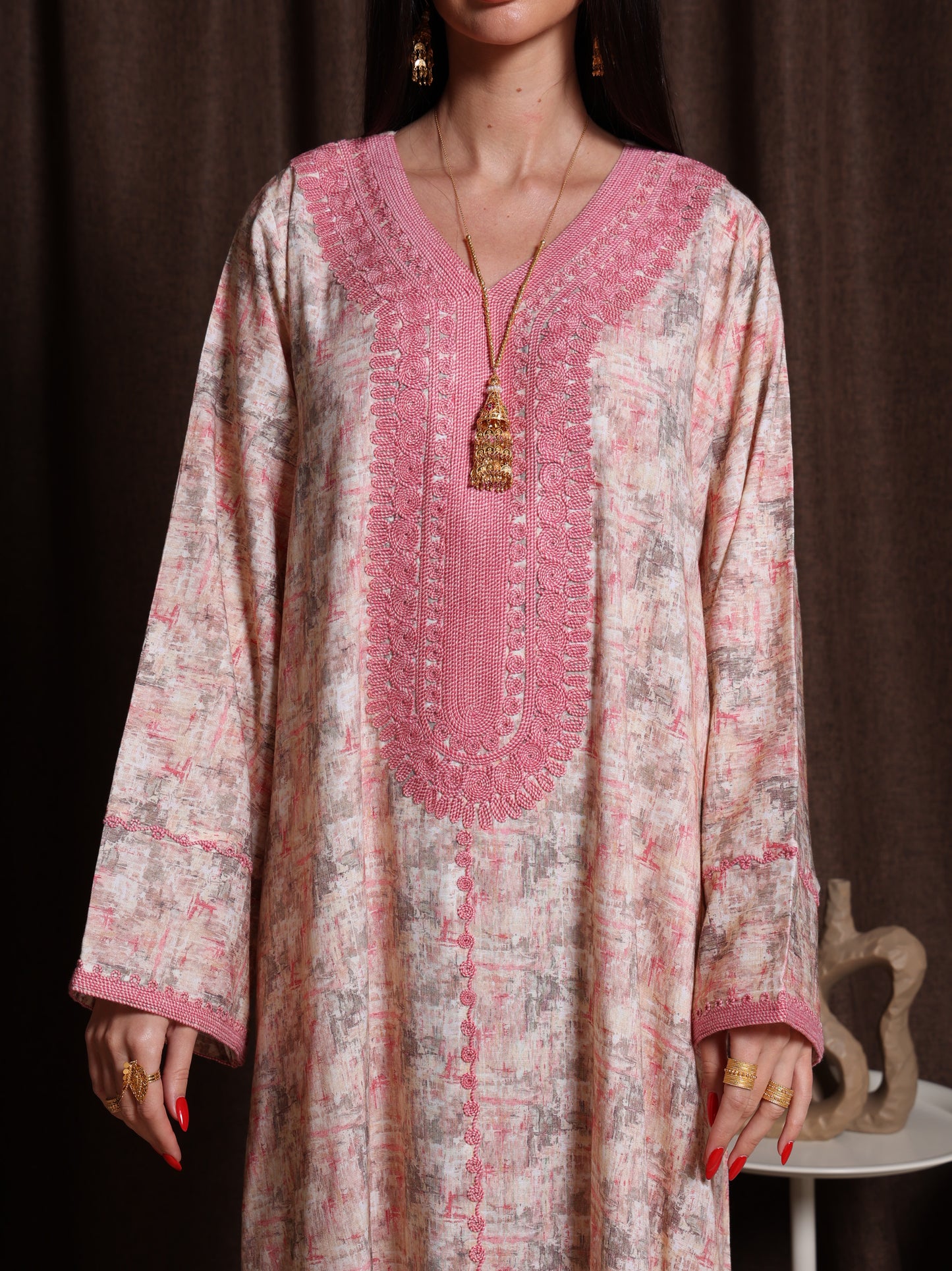 Blush Marble Kaftan