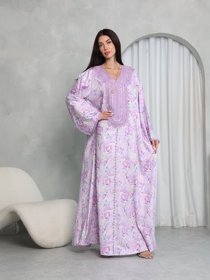Lavender Abstract Kaftan