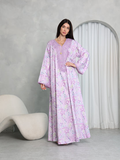 Lavender Abstract Kaftan