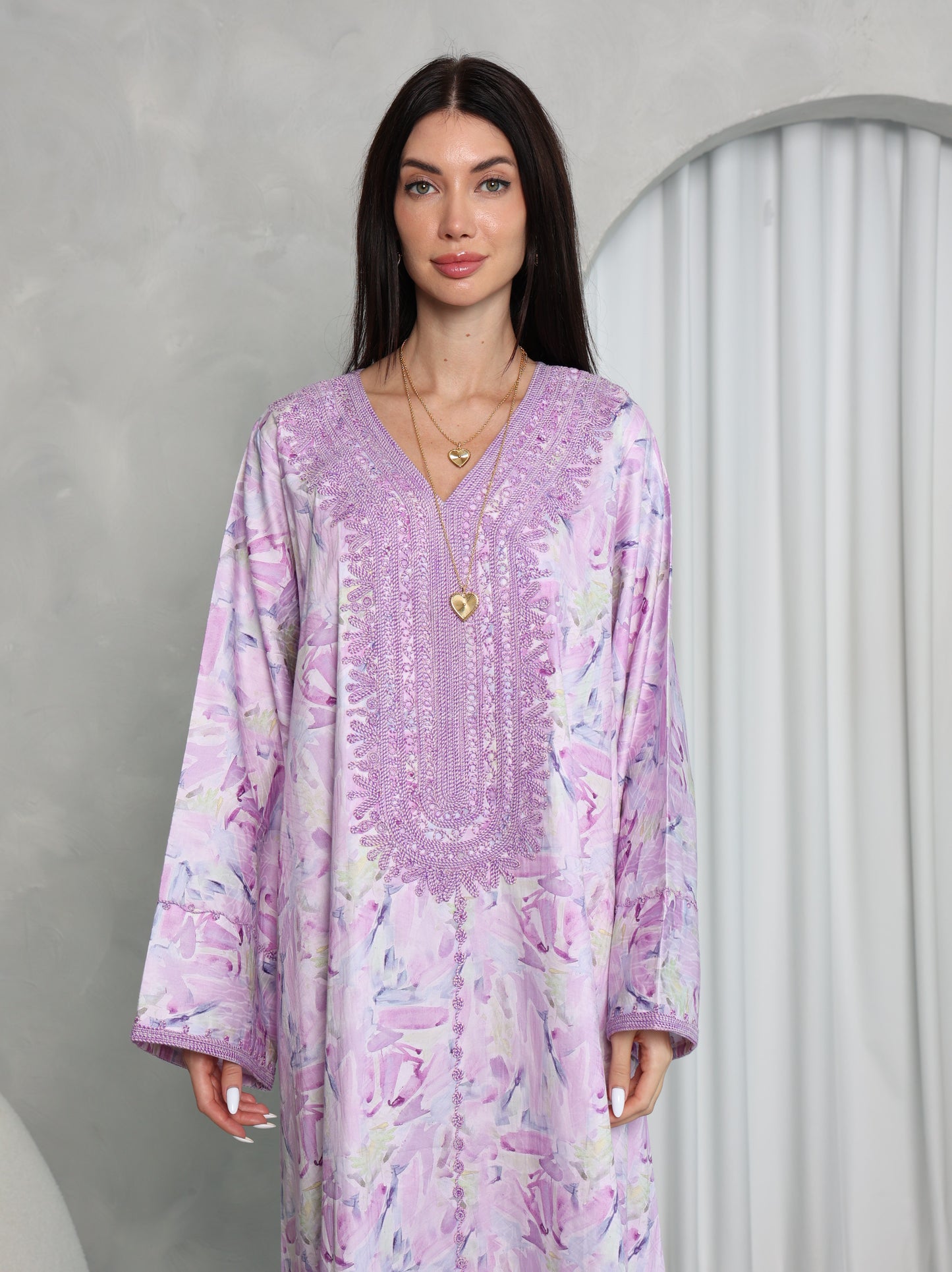 Lavender Abstract Kaftan