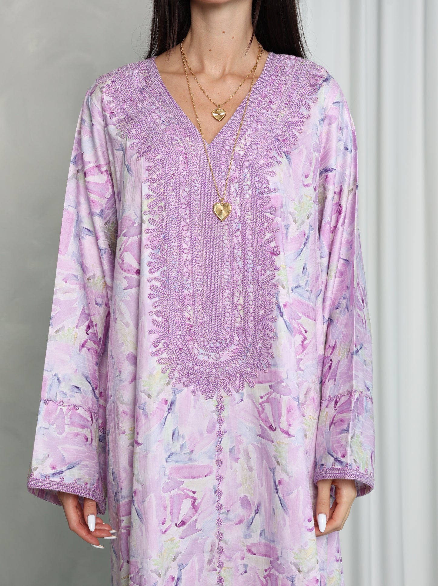 Lavender Abstract Kaftan