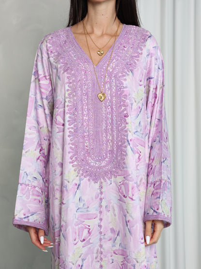 Lavender Abstract Kaftan