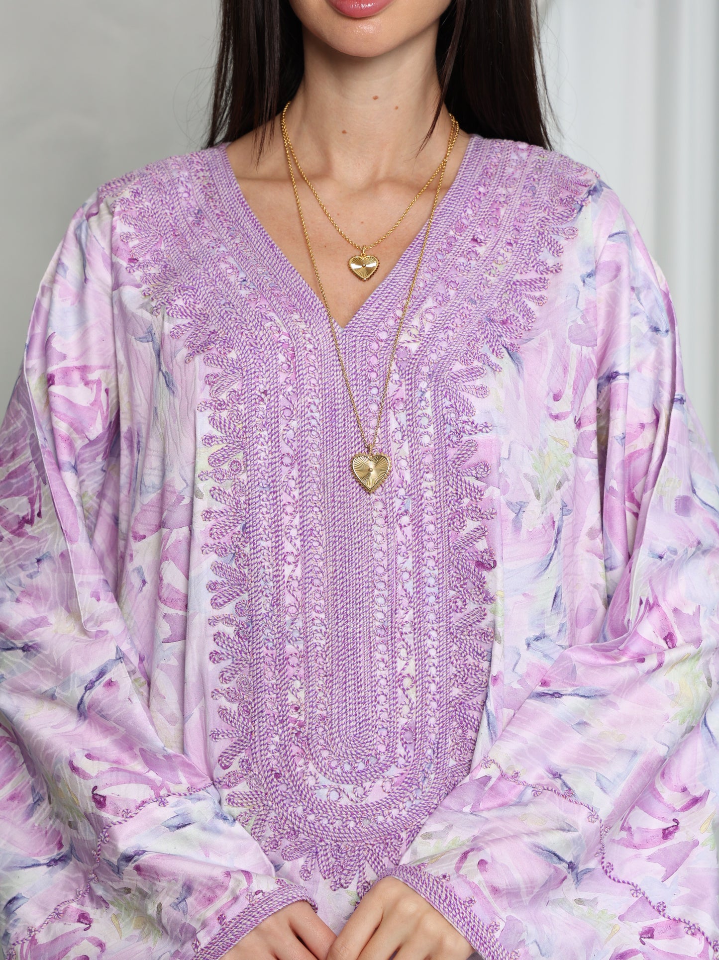 Lavender Abstract Kaftan