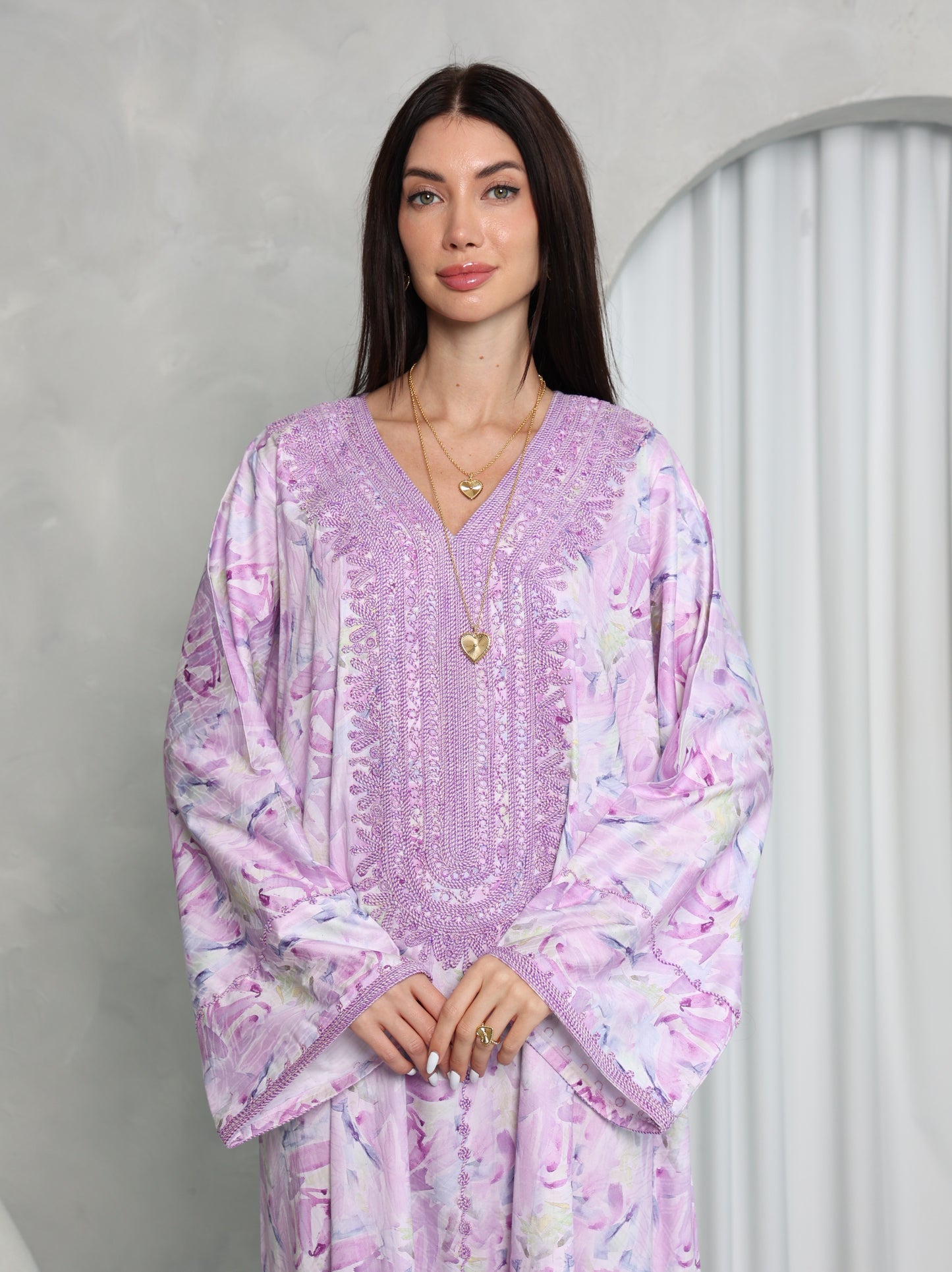 Lavender Abstract Kaftan