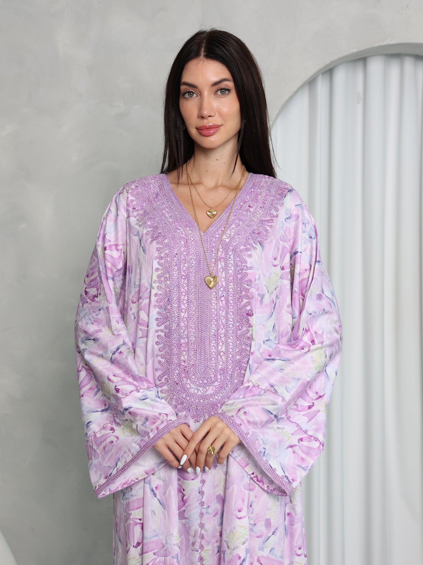 Lavender Abstract Kaftan