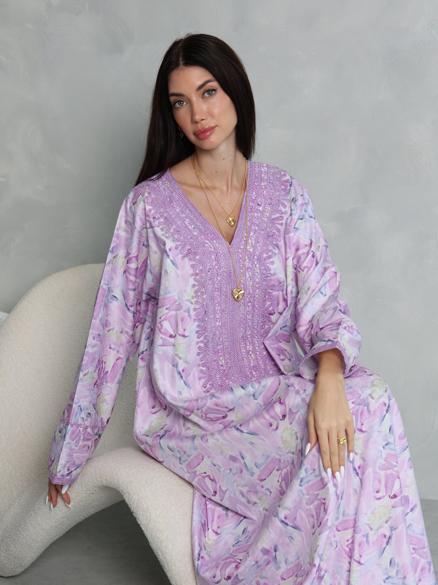 Lavender Abstract Kaftan