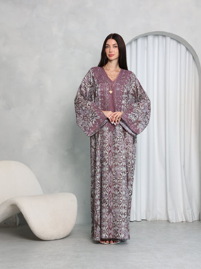 Plum Ikat Kaftan