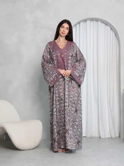 Plum Ikat Kaftan