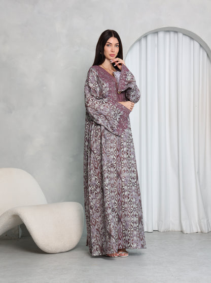 Plum Ikat Kaftan