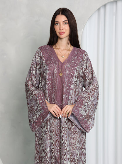 Plum Ikat Kaftan