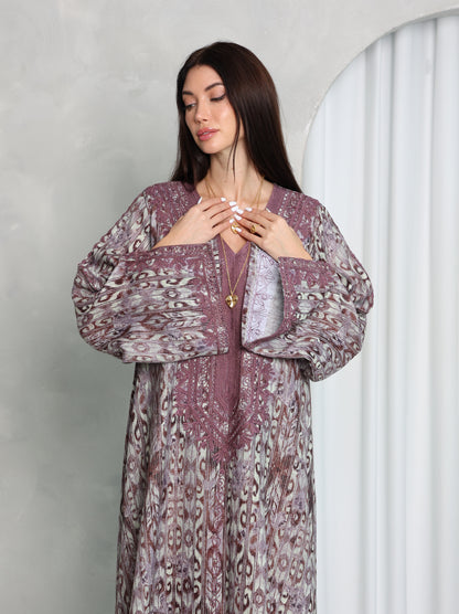 Plum Ikat Kaftan