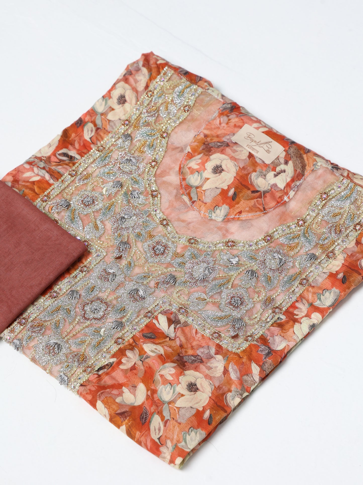 Terracotta Floral Kaftan