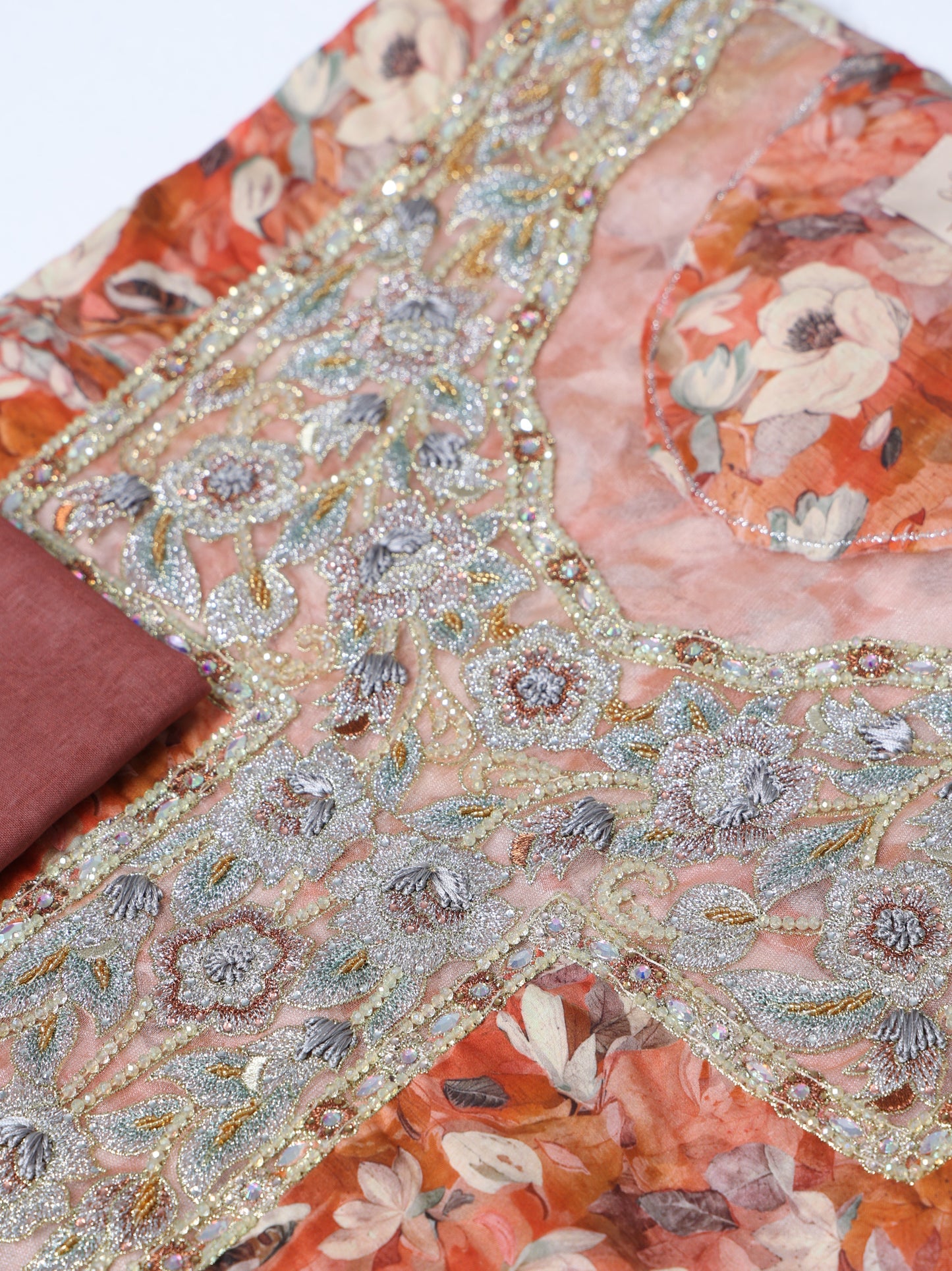 Terracotta Floral Kaftan
