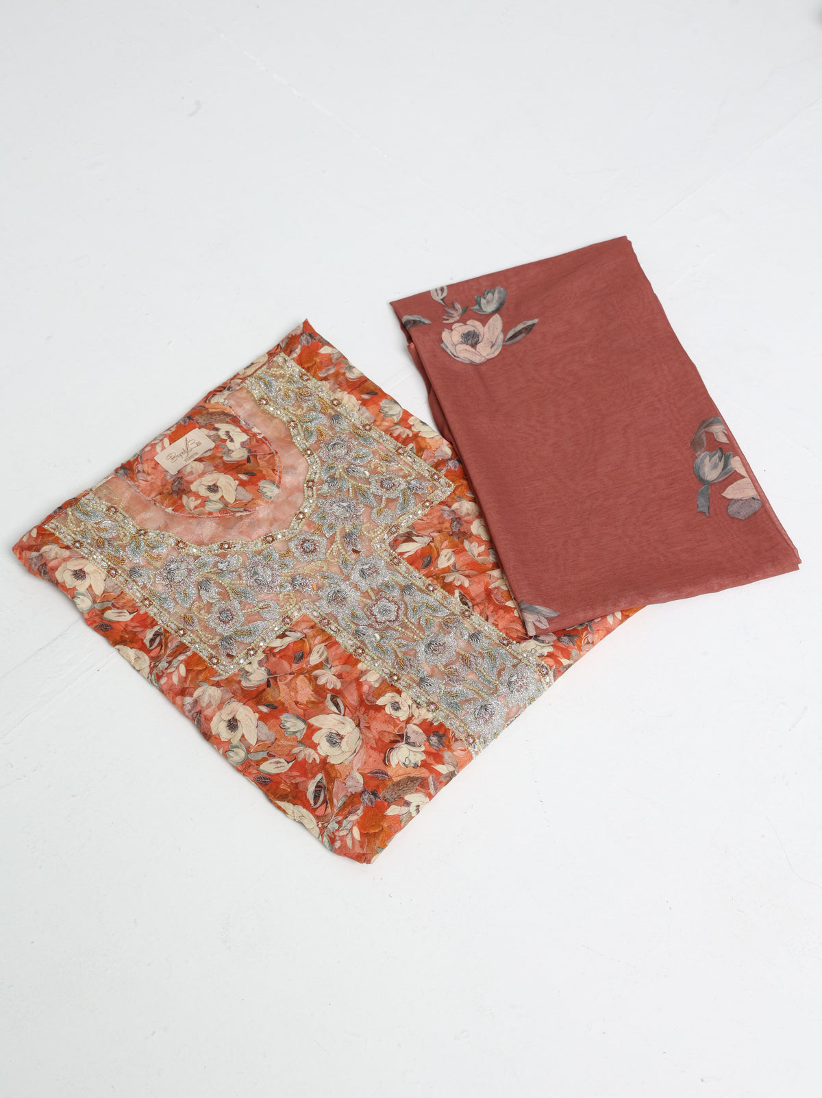 Rust Floral Kaftan